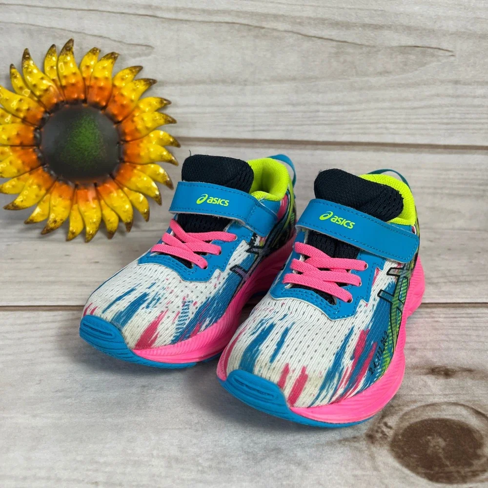 ASICS Toddler Pre Noosa Tri 13 Neon Athletic Sneakers Hook and Loop Size 11C‎